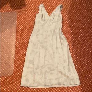 Blue silk slip dress, 100% silk